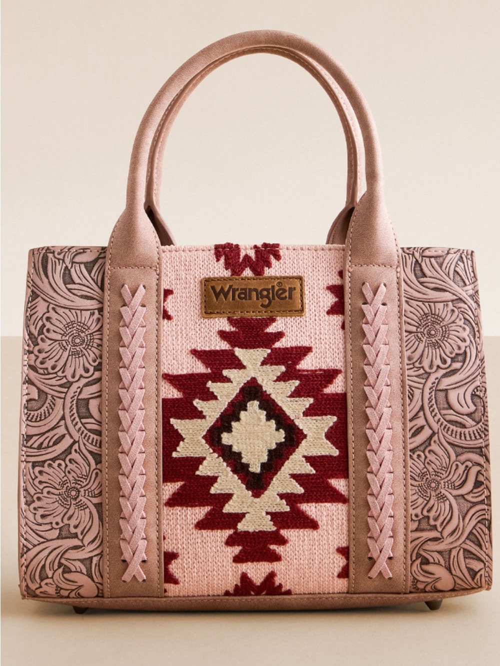 Wrangler Pink Aztec Southwestern Tote Bag